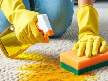 ترفندهای سریع و تضمینی برای پاک کردن لکه ادویه از فرش